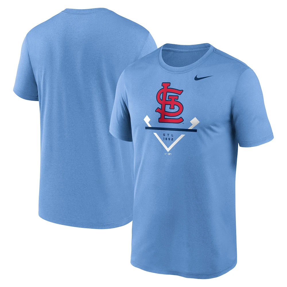 T-shirt Nike Icon Legend Performance bleu clair pour homme des Cardinals de St. Louis