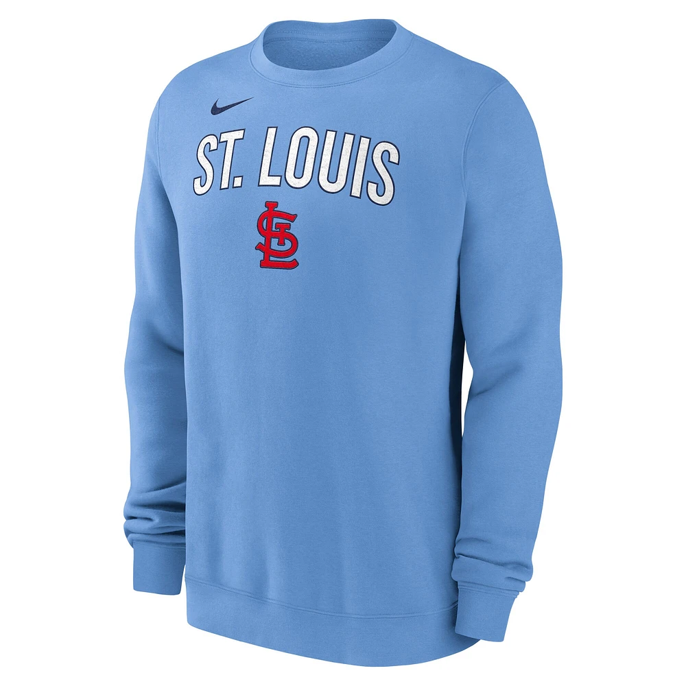 Sweat-shirt Nike bleu clair pour homme des Cardinals de Saint-Louis