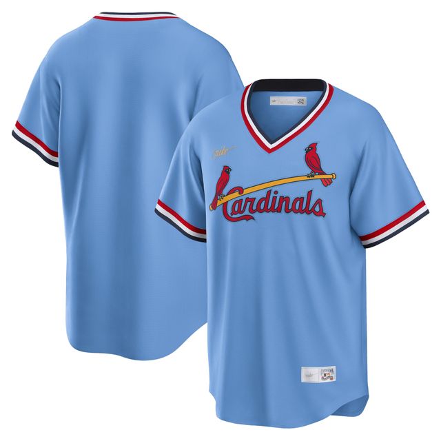 Maillot de l'équipe Nike St. Louis Cardinals Road Cooperstown Collection bleu clair pour homme