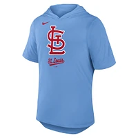 T-shirt à capuche Nike bleu clair Tri-Blend pour homme des Cardinals de Saint-Louis