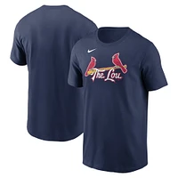 T-shirt Nike bleu marine St. Louis Cardinals 2024 City Connect avec mot-symbole pour homme