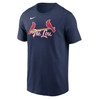 T-shirt Nike bleu marine St. Louis Cardinals 2024 City Connect avec mot-symbole pour homme