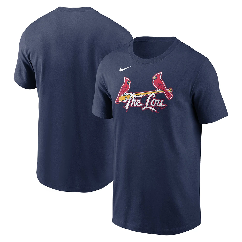 T-shirt Nike bleu marine St. Louis Cardinals 2024 City Connect avec mot-symbole pour homme