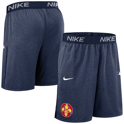 Short Nike bleu marine pour homme, collection Authentic City Connect Performance Knit des Cardinals de Saint-Louis