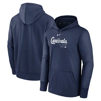 Sweat à capuche Nike Navy St. Louis Cardinals Authentic Collection Practice Performance pour homme