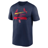 T-shirt d'entraînement Nike City Legend pour homme, bleu marine, des Cardinals de St. Louis