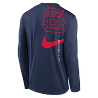 T-shirt Nike bleu marine St. Louis Cardinals pour homme avec grand Swoosh au dos Legend Performance