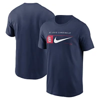 T-shirt Nike bleu marine St. Louis Cardinals Team Swoosh Lockup pour homme