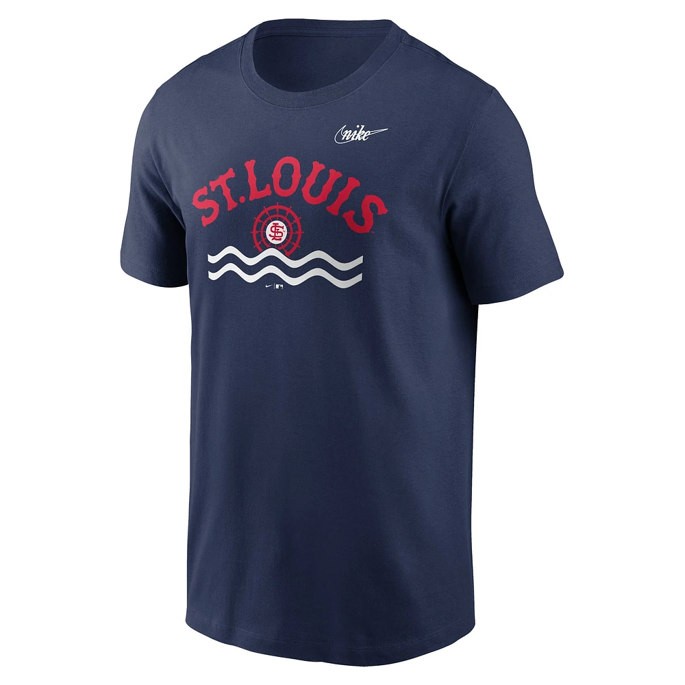 T-shirt Nike pour hommes, bleu marine, St. Louis Cardinals, Wheel Hometown