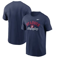 T-shirt Nike pour hommes, bleu marine, St. Louis Cardinals, Wheel Hometown