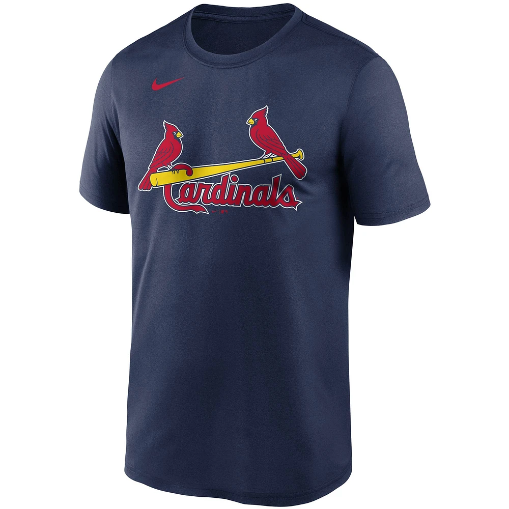 T-shirt Nike St. Louis Cardinals Wordmark Legend Performance pour homme - Bleu marine