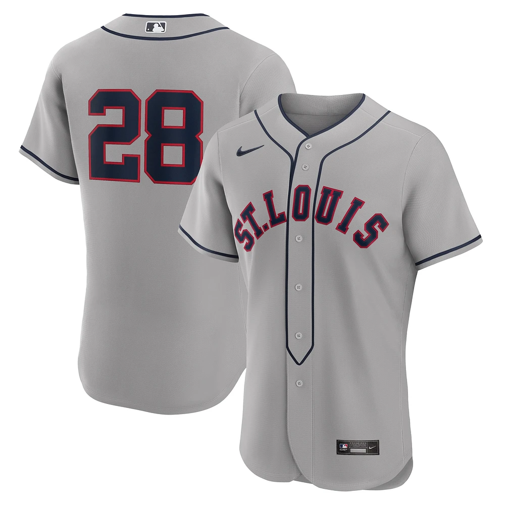 Maillot de joueur authentique Nike Nolan Arenado des St. Louis Cardinals 2024 Rickwood Classic pour homme