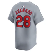 Maillot de joueur Nike Nolan Arenado pour hommes, gris, St. Louis Cardinals, extérieur limité