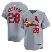 Maillot de joueur Nike Nolan Arenado pour hommes, gris, St. Louis Cardinals, extérieur limité