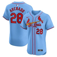 Maillot de joueur d'élite alternatif Nike Nolan Arenado bleu clair pour homme des Cardinals St. Louis