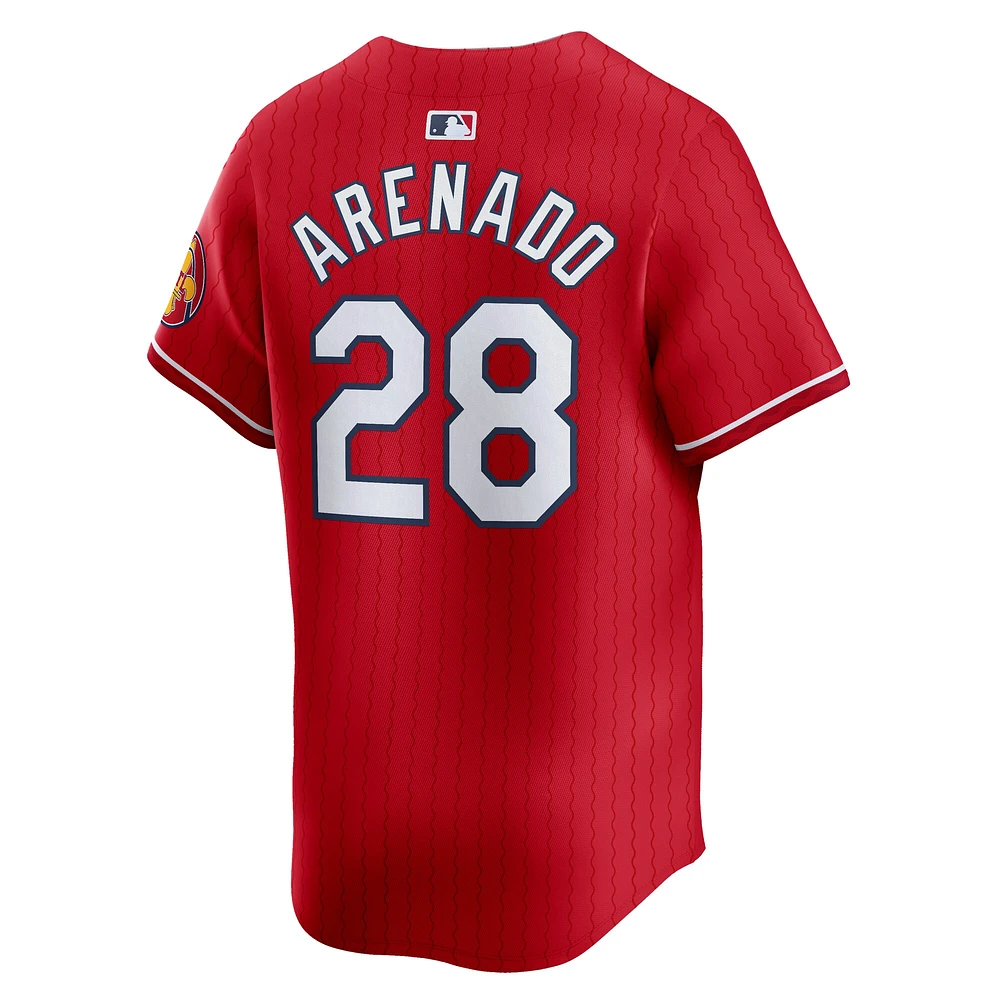 Maillot Nike Nolan Arenado rouge City Connect Limited pour homme des Cardinals de Saint-Louis