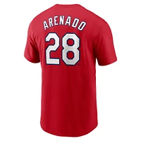 T-shirt avec nom et numéro Nike Nolan Arenado pour hommes, rouge, St. Louis Cardinals Fuse