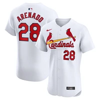 Maillot de joueur d'élite à domicile Nike Nolan Arenado des Cardinals St. Louis blanc pour hommes