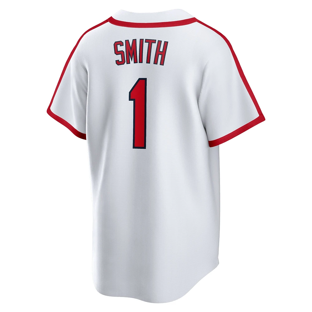 Homme Nike Ozzie Smith Blanc St. Louis Cardinals Domicile Cooperstown Collection Maillot Joueur