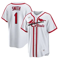 Homme Nike Ozzie Smith Blanc St. Louis Cardinals Domicile Cooperstown Collection Maillot Joueur