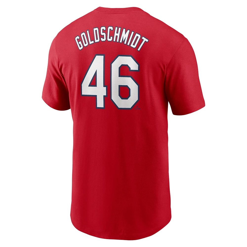 T-shirt Nike Paul Goldschmidt pour homme, rouge, St. Louis Cardinals 2024 City Connect Fuse avec nom et numéro