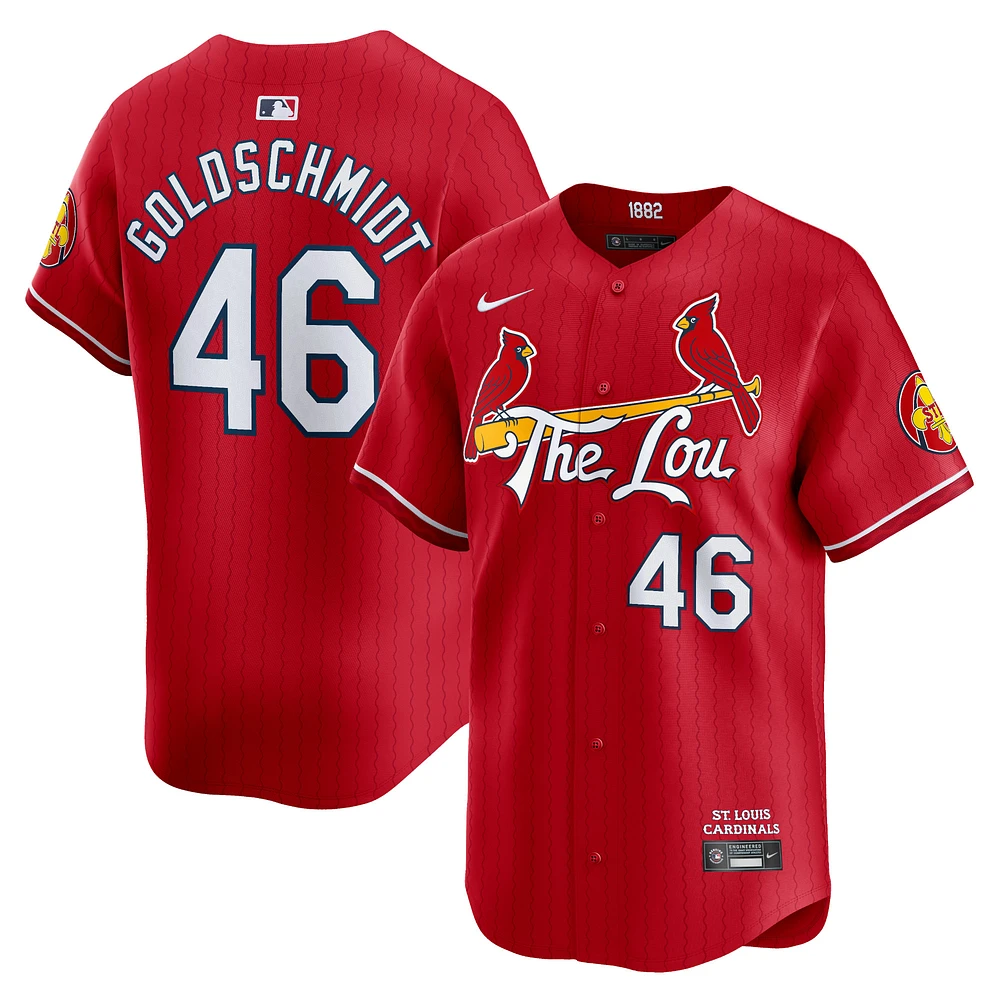 Maillot de joueur Nike Paul Goldschmidt St. Louis Cardinals 2024 City Connect Limited pour homme, rouge