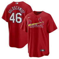 Maillot réplique alternatif du nom joueur Paul Goldschmidt des Cardinals de St. Louis pour homme Nike rouge