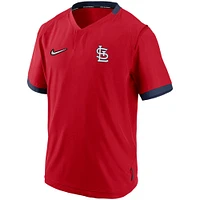 Veste à enfiler chaude manches courtes Nike Rouge/Marine St. Louis Cardinals Authentic Collection pour homme