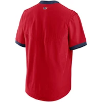 Men's Nike Red/Navy St. Louis Cardinals Authentic Collection Short Sleeve Hot Pullover Jacket