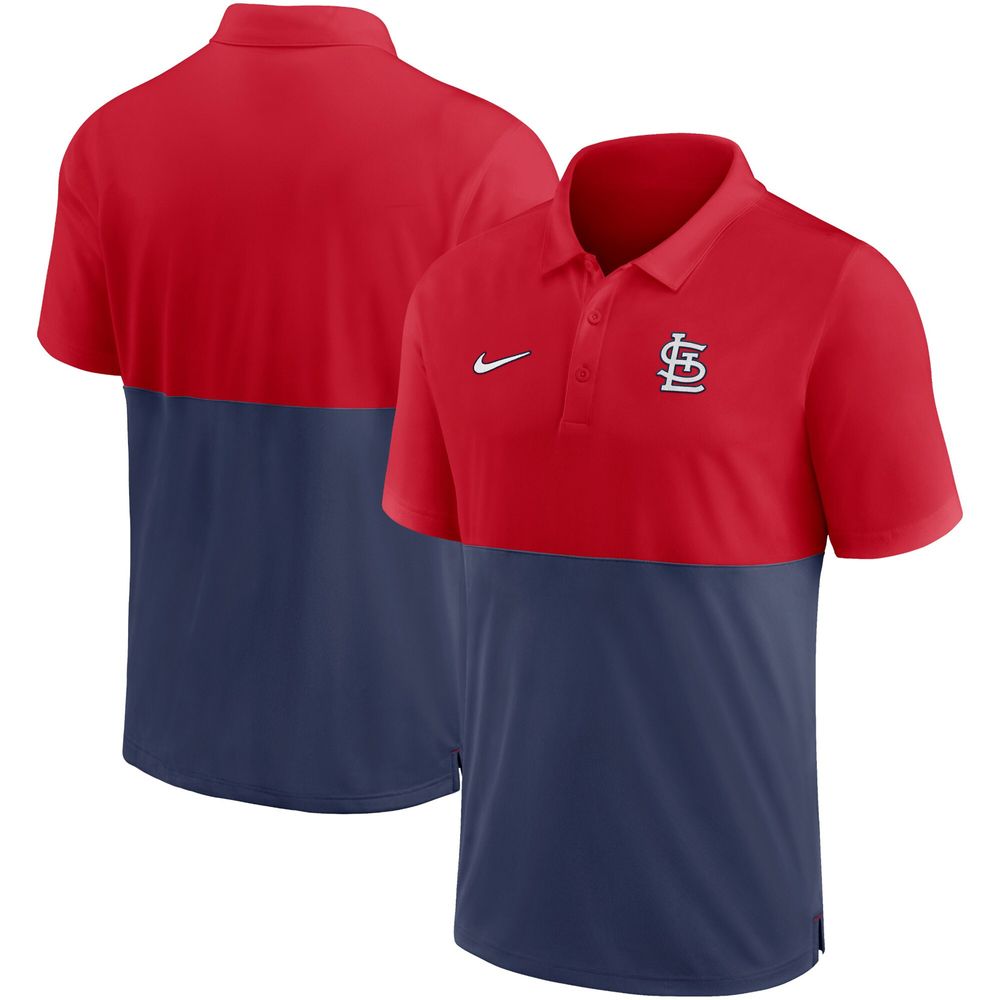 Men's Nike Red/Navy St. Louis Cardinals Team Baseline Performance - Polo