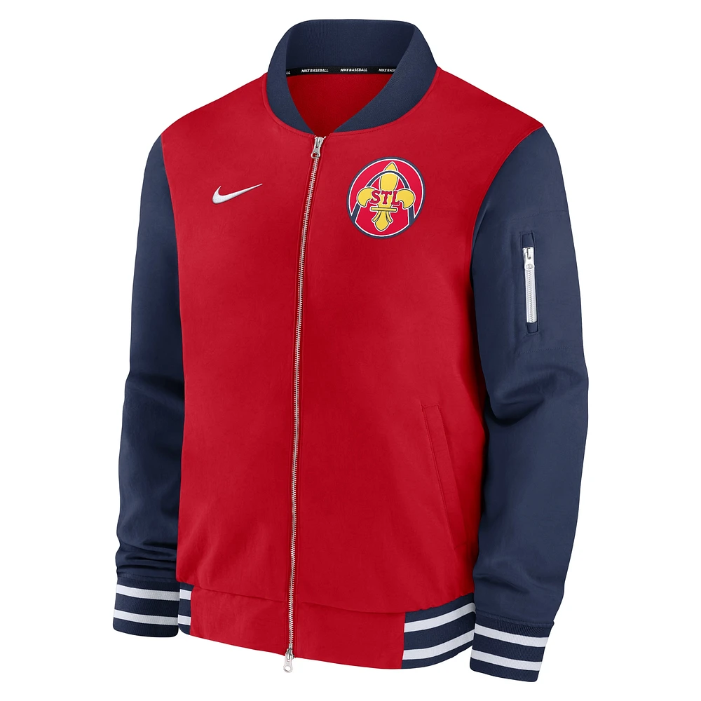 Men's Nike  Red St. Louis Cardinals 2024 City Connect Authentic Collection Game Time Full-Zip Jacket