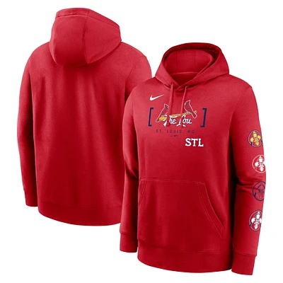 Sweat à capuche en polaire Nike rouge St. Louis Cardinals 2024 City Connect Club pour homme