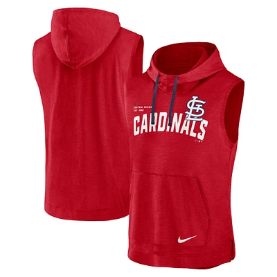 T-shirt à capuche sans manches Nike St. Louis Cardinals Athletic pour homme, rouge