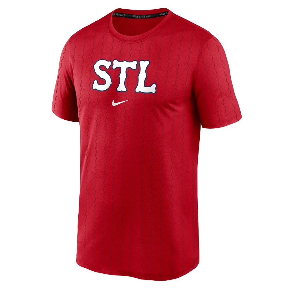 Men's Nike Red St. Louis Cardinals Authentic Collection City Connect Velocity Performance T-Shirt