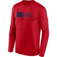 Men's Nike Red St. Louis Cardinals Authentic Collection Legend Performance - Long Sleeve T-Shirt