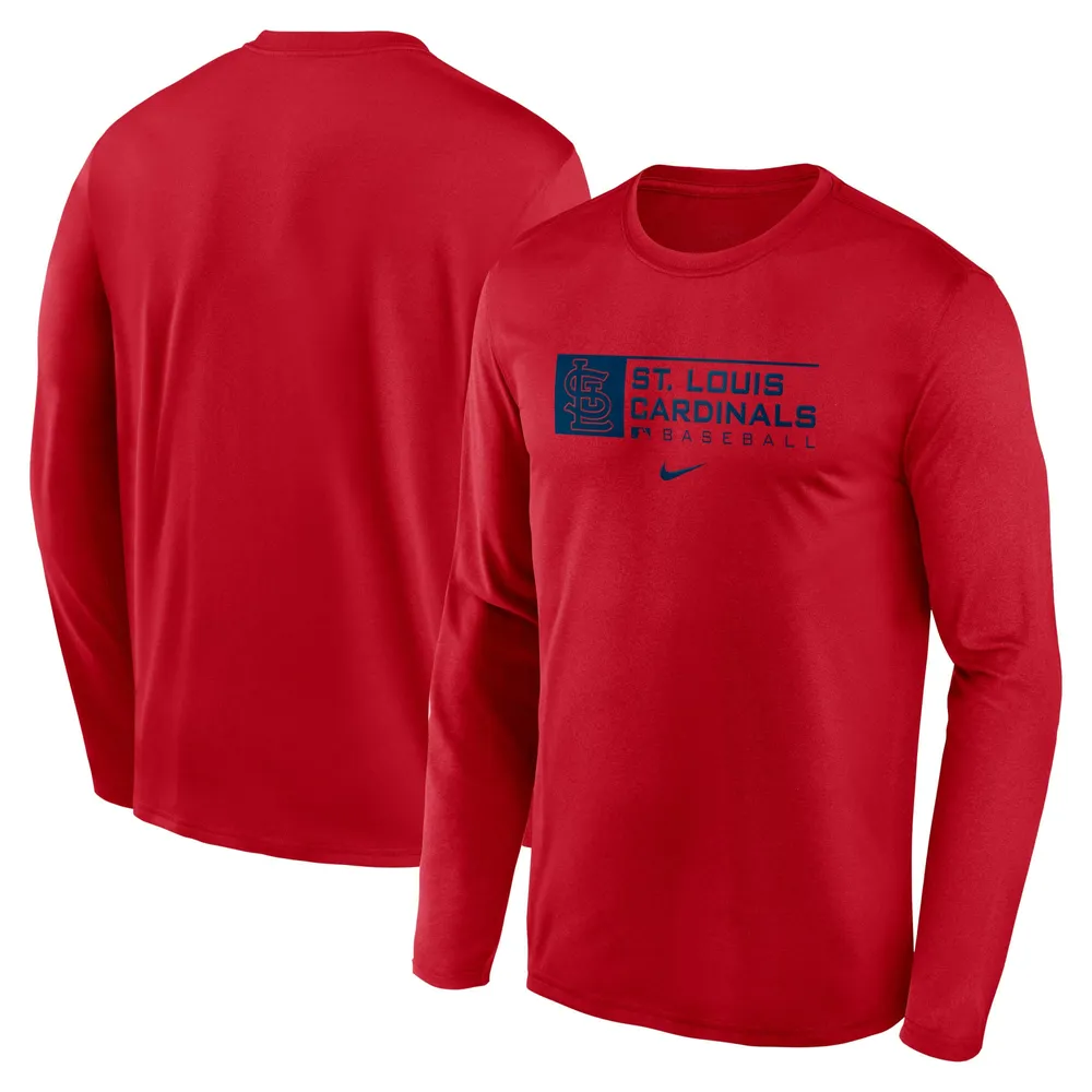 Lids St. Louis Cardinals Nike Authentic Collection Performance Long Sleeve T -Shirt - Red