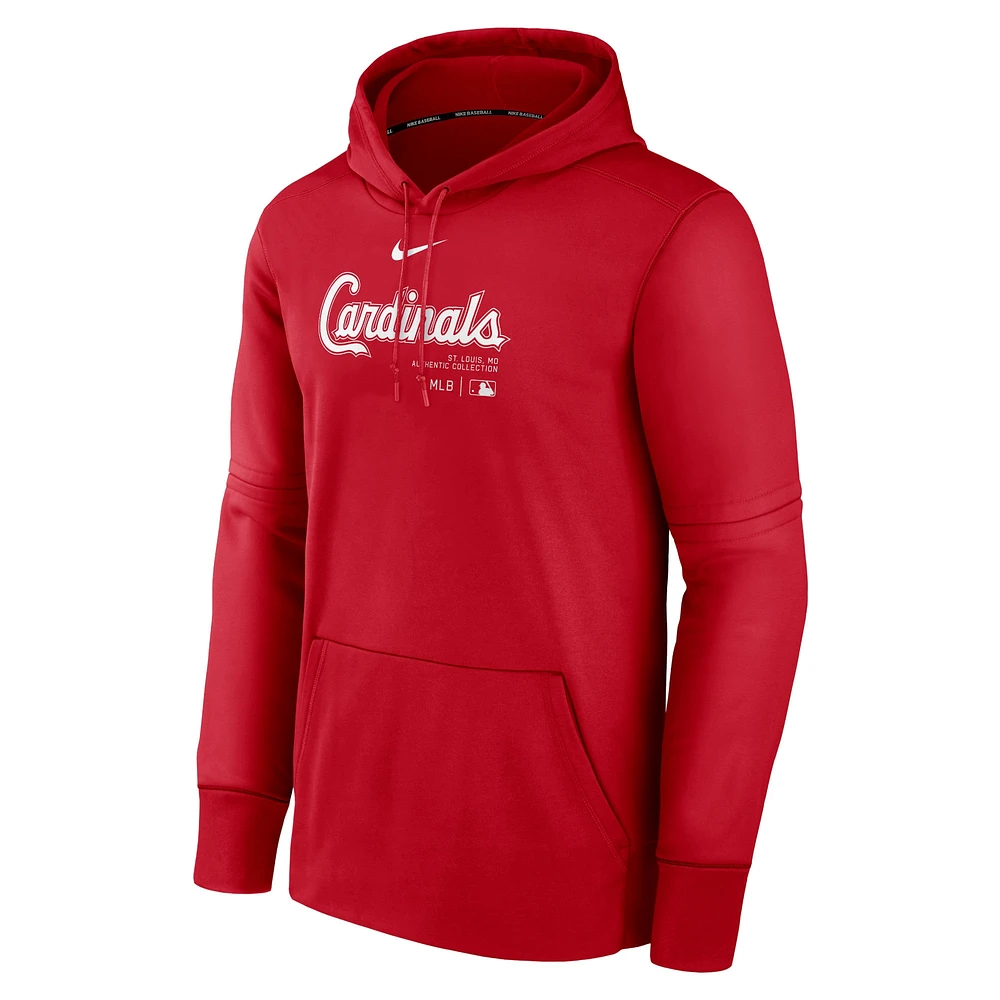 Sweat à capuche Nike Red St. Louis Cardinals Authentic Collection Practice Performance pour homme