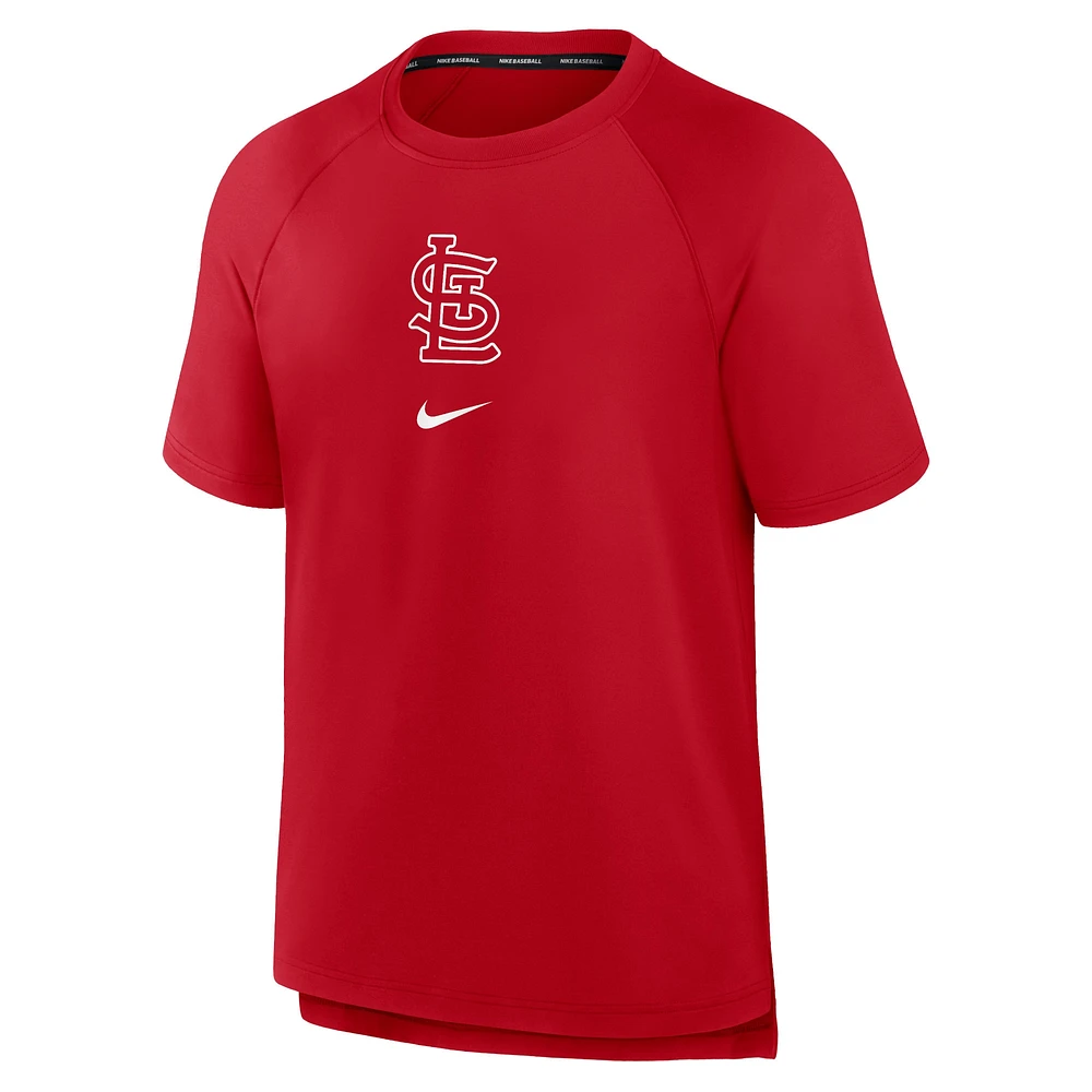 Men's Nike Red St. Louis Cardinals Authentic Collection Pregame Raglan Performance T-Shirt