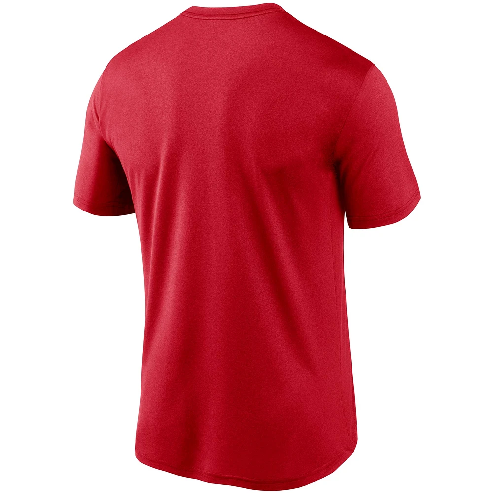 T-shirt Nike St. Louis Cardinals City Swoosh Legend Performance pour homme rouge