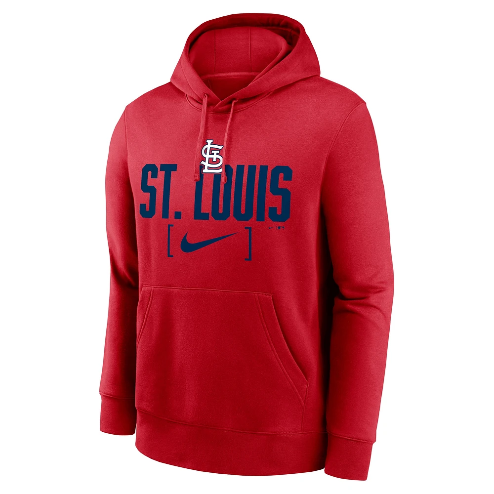 Men's Nike Red St. Louis Cardinals Club Slack Pullover Hoodie