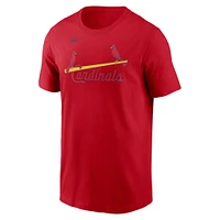 T-shirt Nike rouge pour hommes des Cardinals de St. Louis Cooperstown Wordmark