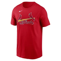 T-shirt Nike rouge pour hommes des Cardinals de Saint-Louis Fuse Wordmark