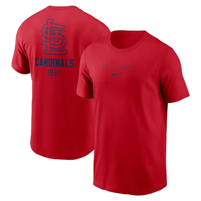 T-shirt Nike rouge St. Louis Cardinals avec grand logo dans le dos pour homme