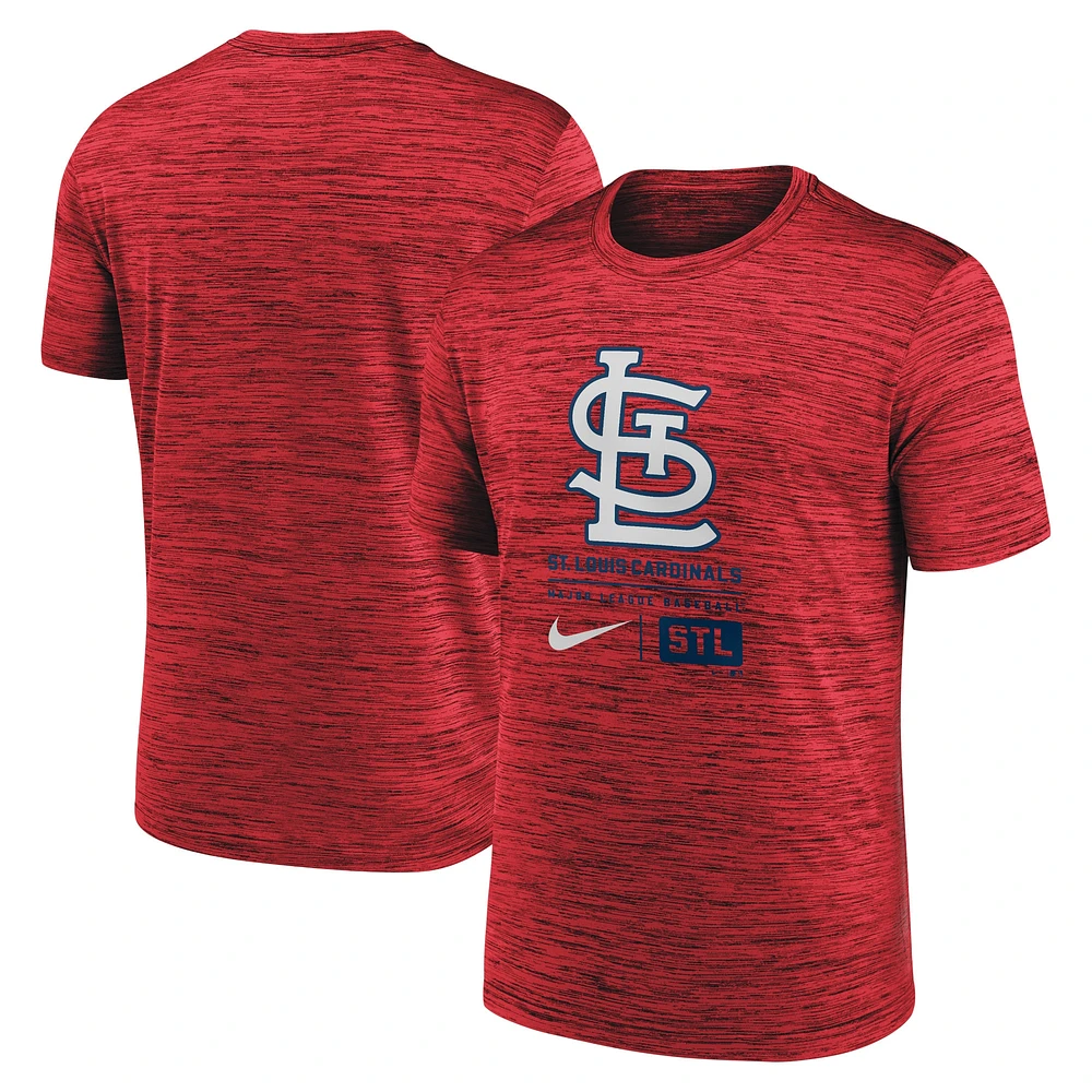 T-shirt Nike rouge St. Louis Cardinals avec grand logo Velocity pour homme