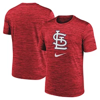 T-shirt rouge Nike St. Louis Cardinals Logo Velocity Performance pour homme