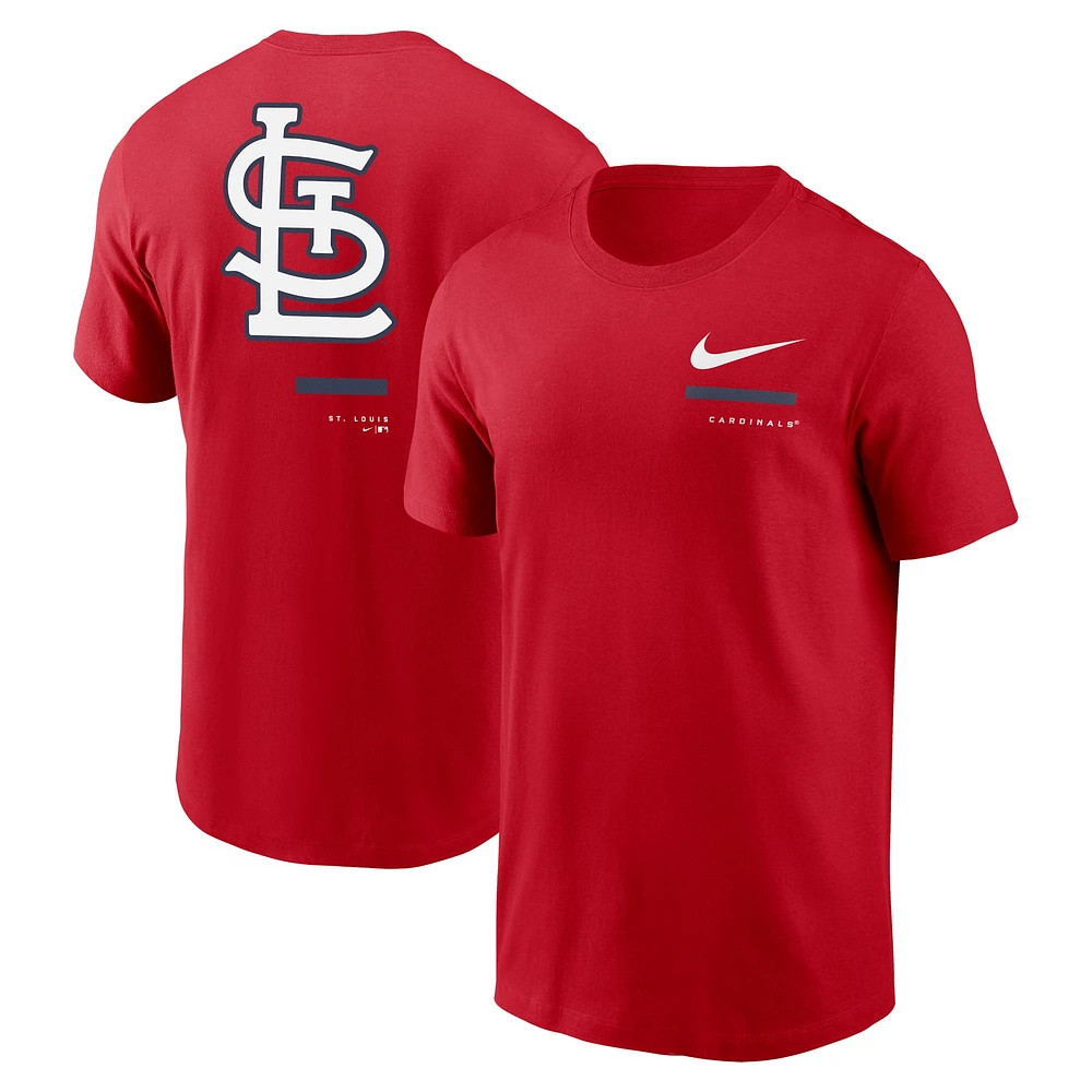 T-shirt rouge St. Louis Cardinals Over the Shoulder Nike pour homme