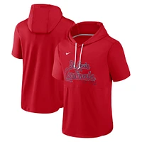 Men's Nike Red St. Louis Cardinals Springer Short Sleeve Team Pullover Hoodie