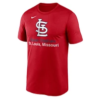 Men's Nike Red St. Louis Cardinals Stadium Legend Performance T-Shirt