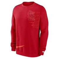 Men's Nike Red St. Louis Cardinals Statement Ball Game Fleece Pullover Sweatshirt