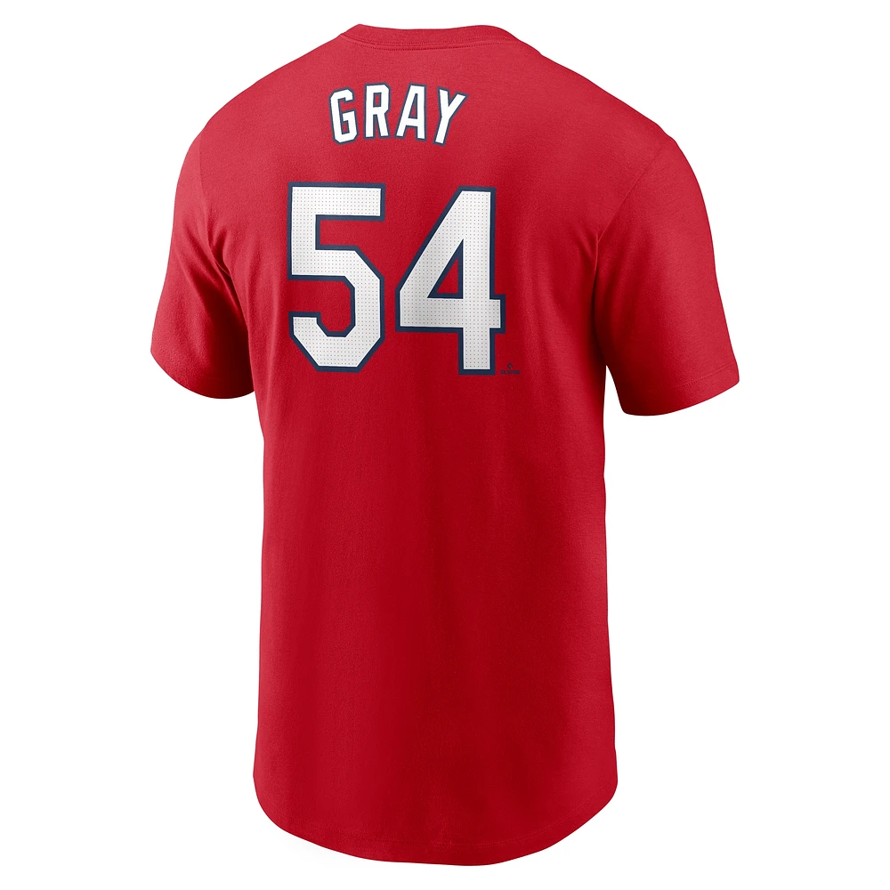 T-shirt Nike Sonny gris rouge pour homme avec nom et numéro Fuse des Cardinals de St. Louis